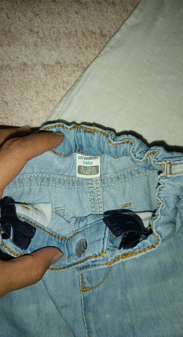 Bebek Erkek Beyaz Kısa Kollu Gömlek ve Denim Pantolon - Görsel 3