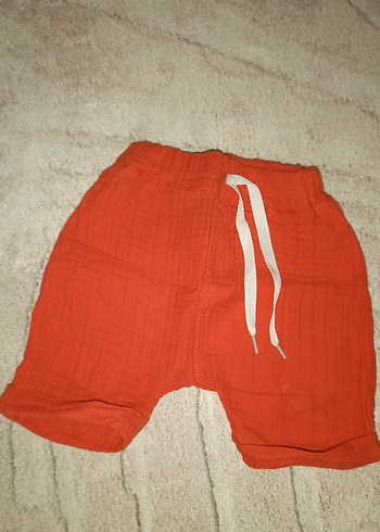 Müslin kumaş Nakışlı Kısa Kollu Bohem Bebek Takımı - Görsel 5