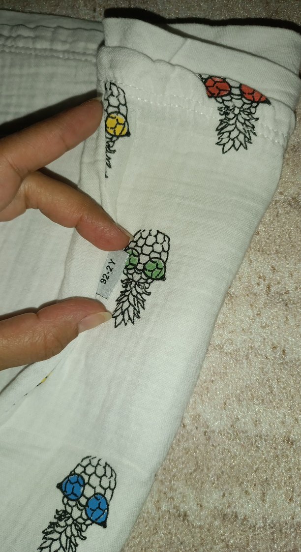 Müslin kumaş Nakışlı Kısa Kollu Bohem Bebek Takımı - Görsel 2