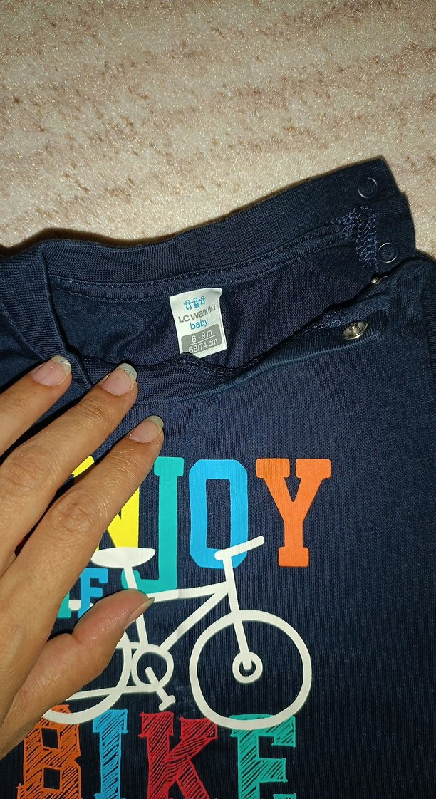 Renkli Bisiklet Temalı Erkek Bebek Kısa Kollu Takım - Görsel 3