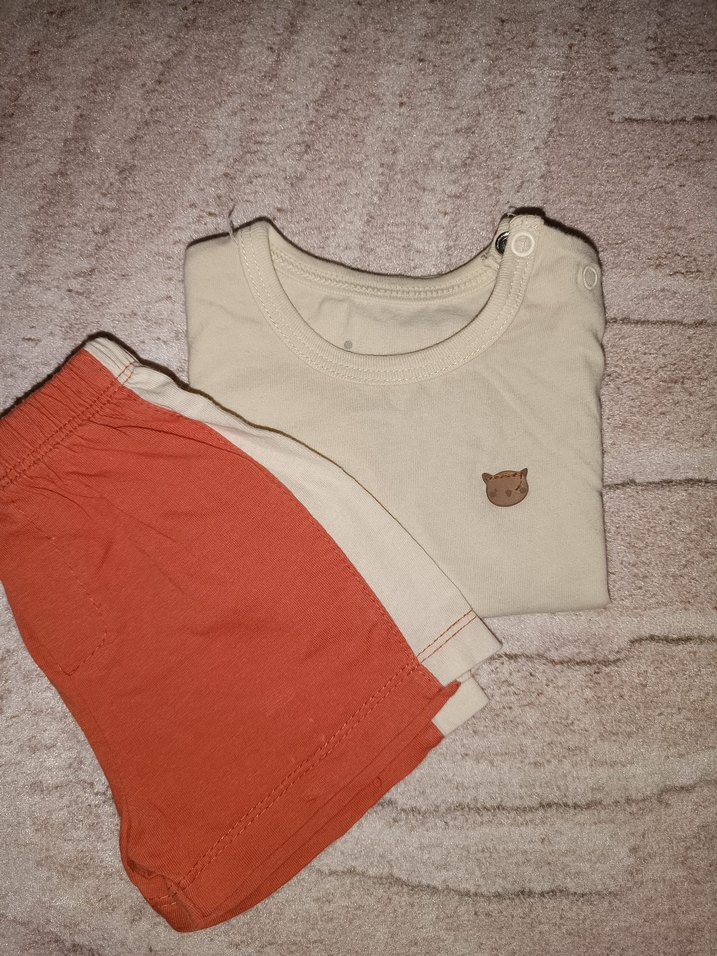 Kısa Kollu Pamuk Bebek Takımı - Görsel 2