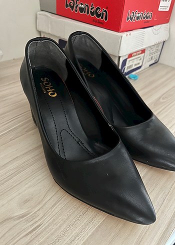 Diğer Siyah Stiletto Kadın Ofis Ayakkabısı