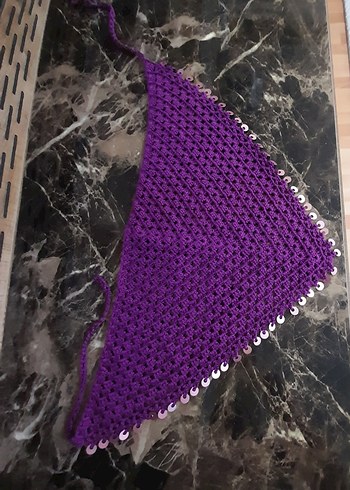 Mor Örgü Kadın bandana