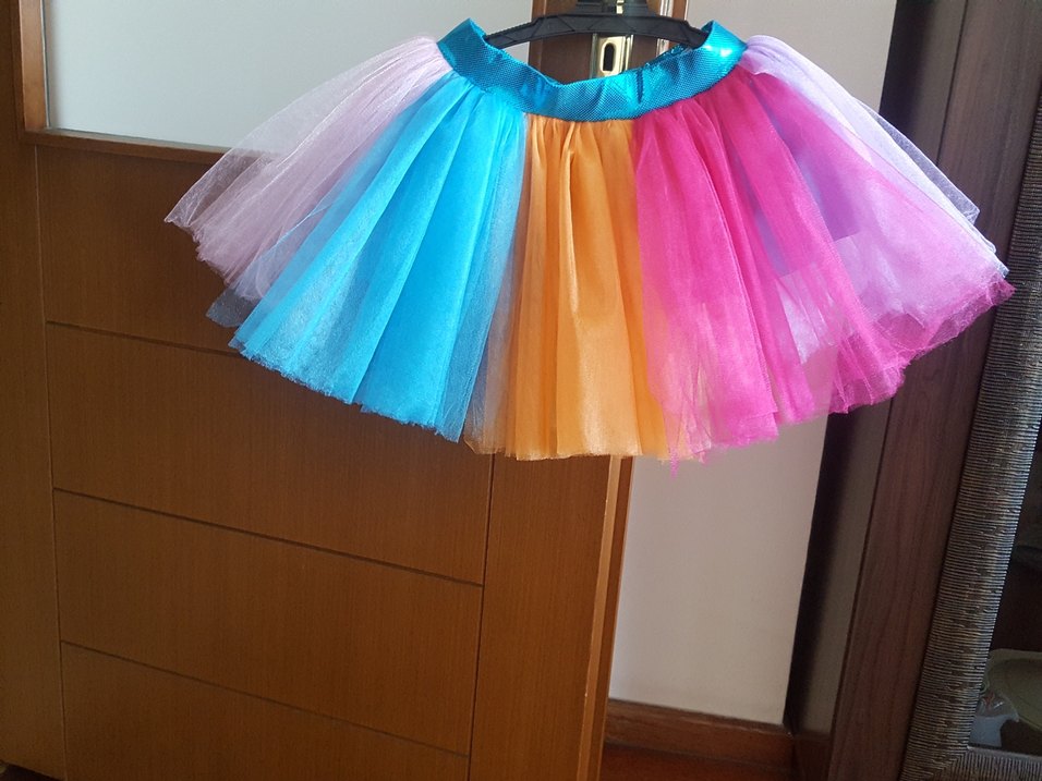 Renkli Tül Fırfırlı Kız Çocuk Etek - Görsel 2