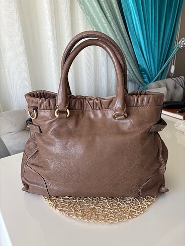 Massimo Dutti Massimo dutti hakiki deri çantası