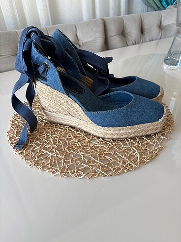 Zara Zara denim dolgu topuk