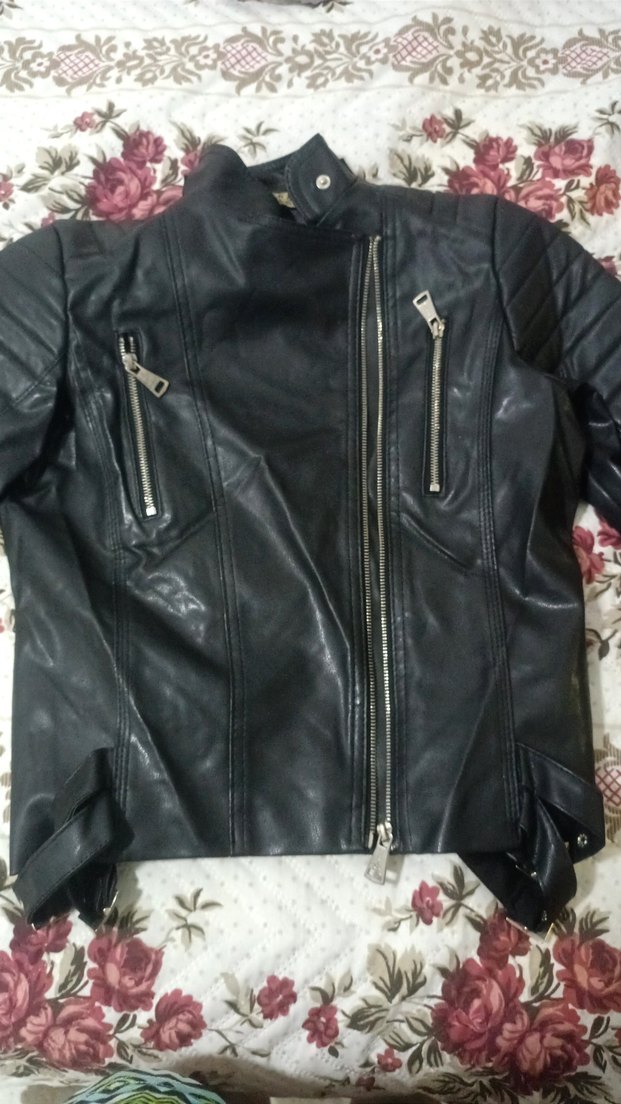 Siyah Derimont Fermuarlı Biker Deri Ceket - Görsel 5