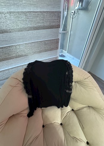 Uzun Kollu Siyah Gotik Bluz - Görsel 8