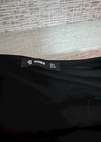 Drapeli Siyah Hamile Midi Elbise - Görsel 5