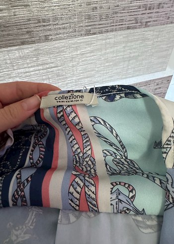 V Yaka Çok Renkli Bohem  Bluzu - Görsel 6