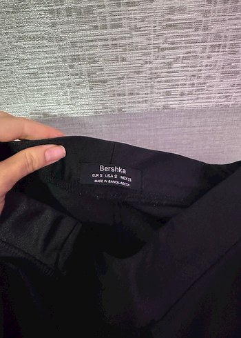 Bershka Siyah Dugmeli Kadin Tayt