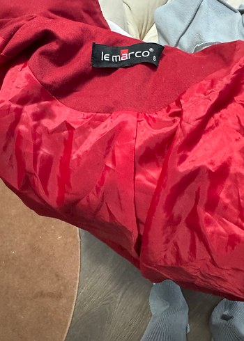 Kırmızı Kadın Süet Midi Trençkot - Görsel 9