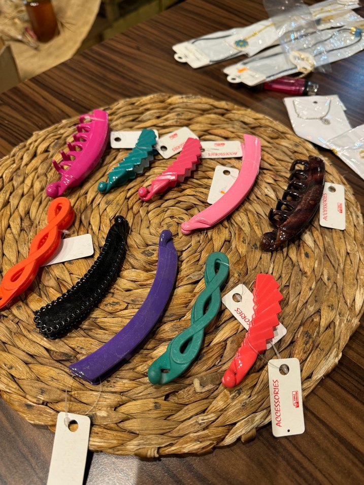 Renkli Elastik Plastik Saç Tokaları 10lu SET - Görsel 3