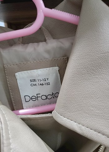 Bej Deri çocuk
 Ceket, Kemerli, Günlük - Görsel 3