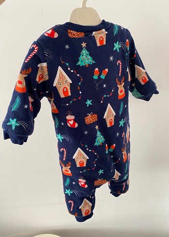 Renkli Baskılı Erkek Bebek Triko Tulum - Görsel 4