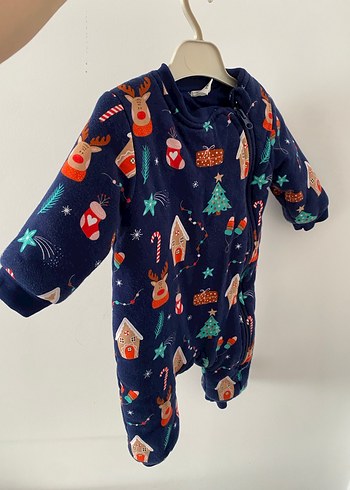 Renkli Baskılı Erkek Bebek Triko Tulum - Görsel 2