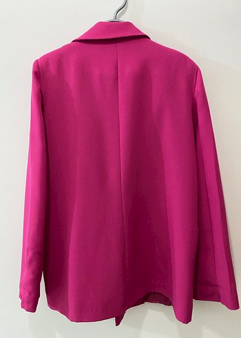 Pembe Düğmeli Kadın Blazer Ceket - Görsel 4