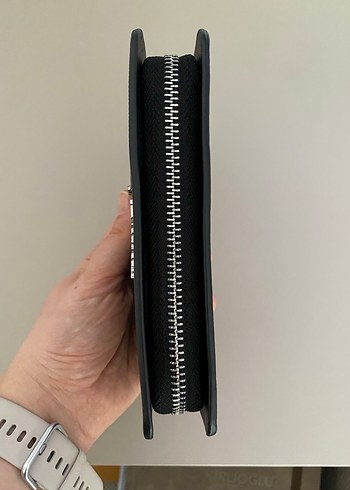 Siyah Deri Kadın Fermuarlı Cüzdan - Görsel 2