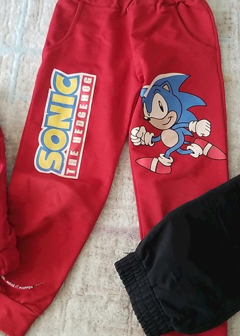 Sonic Baskılı Kırmızı Erkek Eşofman Altı