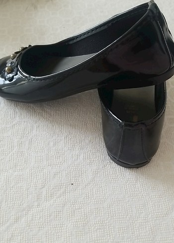 Kızlar için siyah tokalı bale babeti - Görsel 4