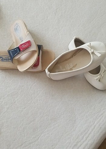 Kız Çocuk Beyaz Ballet Flats terlikler 29 numara - Görsel 7