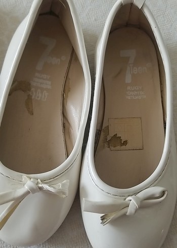 Kız Çocuk Beyaz Ballet Flats terlikler 29 numara - Görsel 3