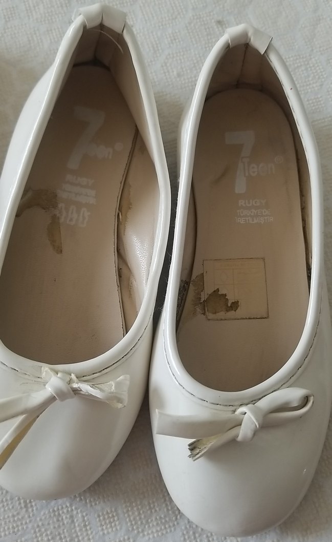Kız Çocuk Beyaz Ballet Flats terlikler 29 numara - Görsel 3