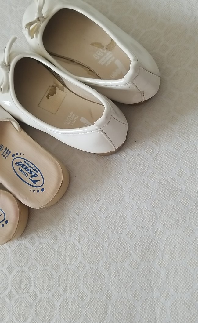 Kız Çocuk Beyaz Ballet Flats terlikler 29 numara - Görsel 5