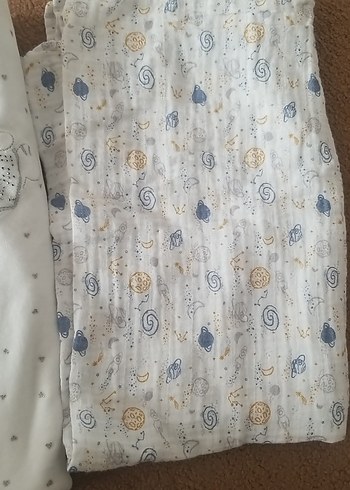 Nakışlı Pamuklu Bebek Uyku Örtüleri - Görsel 5