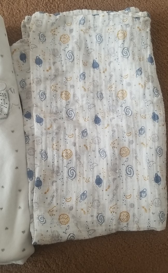 Nakışlı Pamuklu Bebek Uyku Örtüleri - Görsel 5