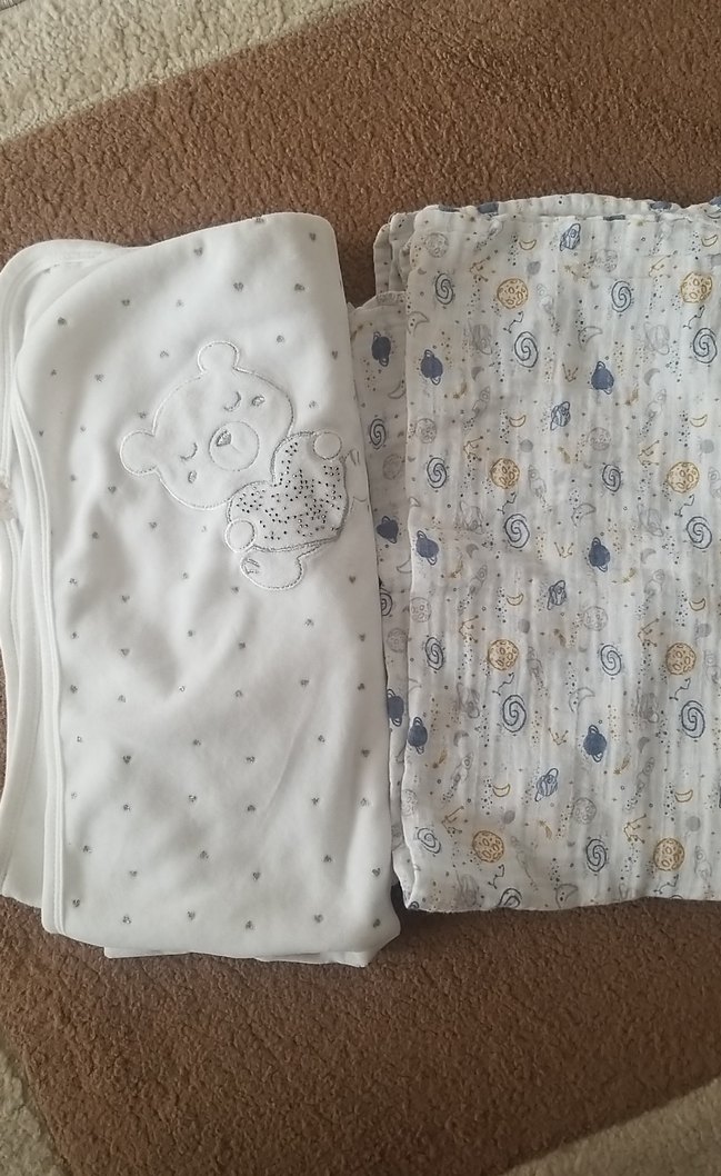 Nakışlı Pamuklu Bebek Uyku Örtüleri - Görsel 2