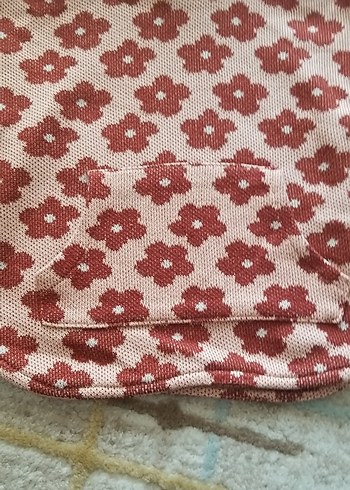 Kız Çocuk Kapüşonlu Örgü Panço - Görsel 2