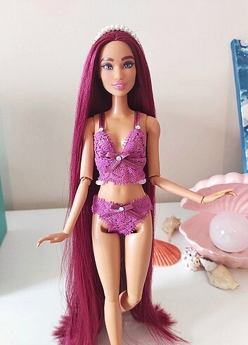  Beden Renk Barbie canlı mor iç çamaşırı 