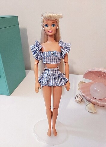 Beden Vintage barbie bebek mavisi takım