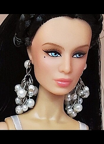 İntegrity barbie gümüş inci üzüm küpe