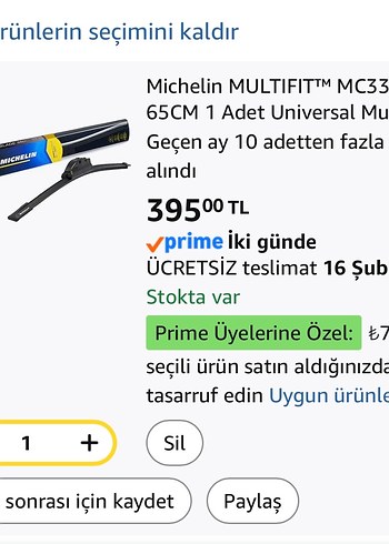 Michelin Siyah 65 cm Universal Uzun Tip Silecek - Görsel 2