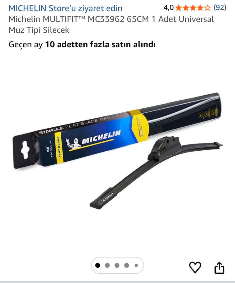 Michelin Siyah 65 cm Universal Uzun Tip Silecek - Görsel 3