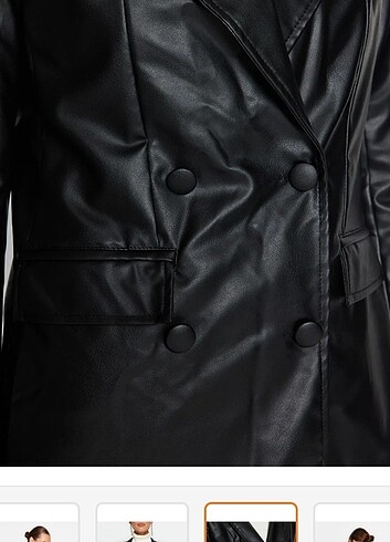 36 Beden Deri blazer