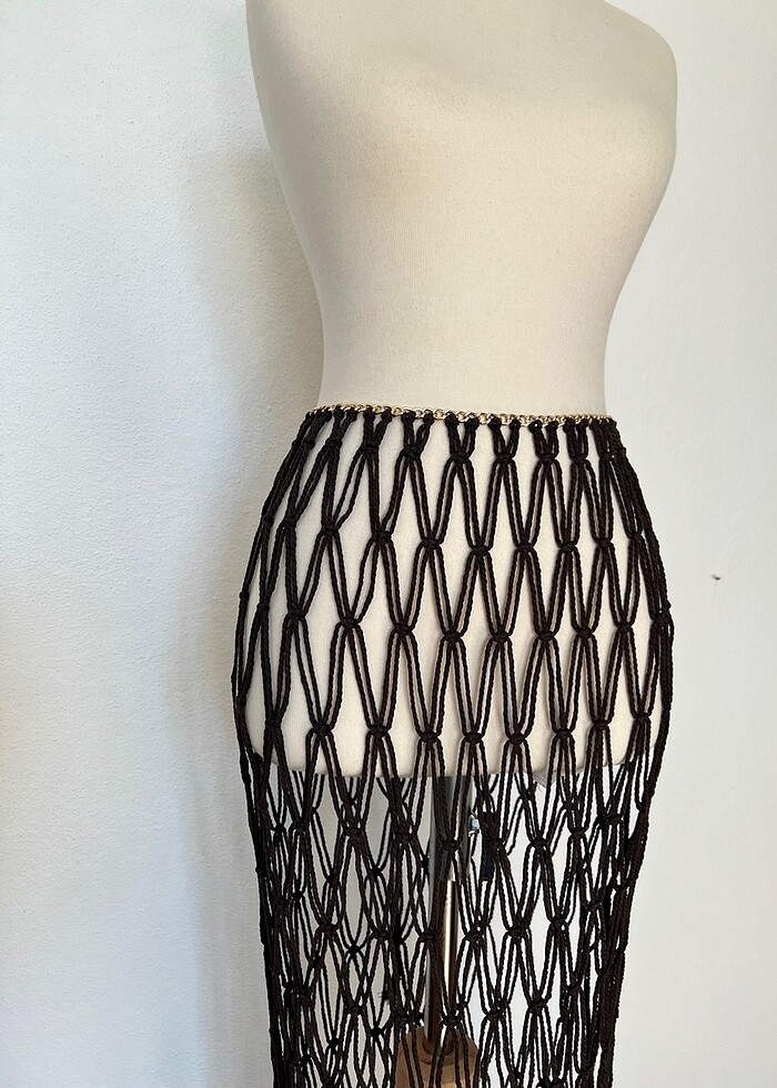 Makrome pareo, plaj eteği - Görsel 3