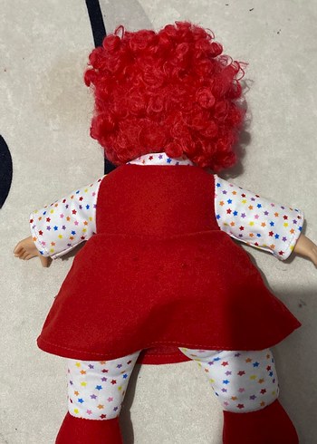 Kırmızı Elbiseli Saçlı Bebek - Görsel 3