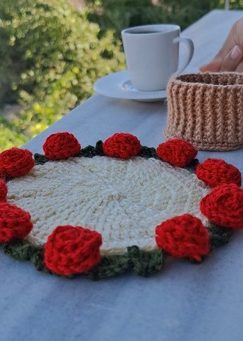 Beden El Örgüsü Bohem bardak altlığı