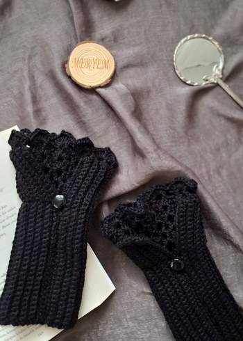 Nakışlı Siyah  eldiven - Görsel 2