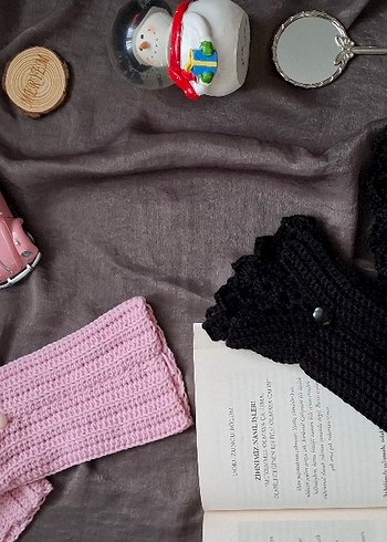 Nakışlı Siyah  eldiven - Görsel 4