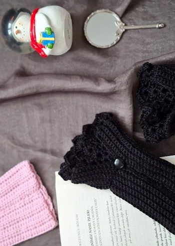 Nakışlı Siyah  eldiven - Görsel 3