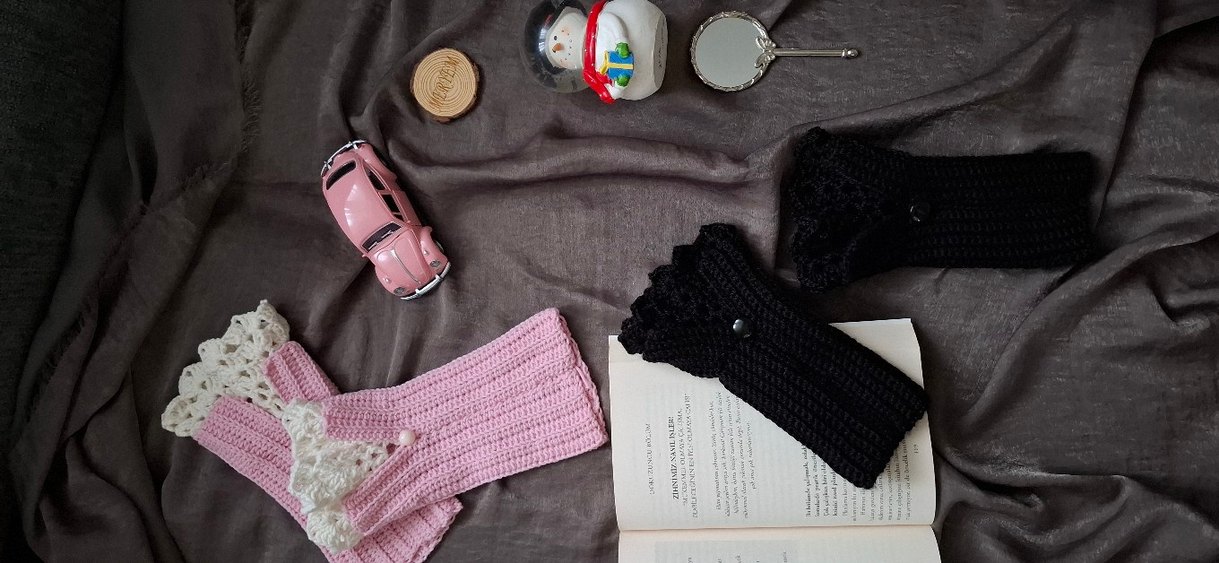 Nakışlı Siyah  eldiven - Görsel 4