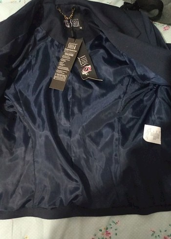 Lacivert Kadın Blazer Ceket - Görsel 3