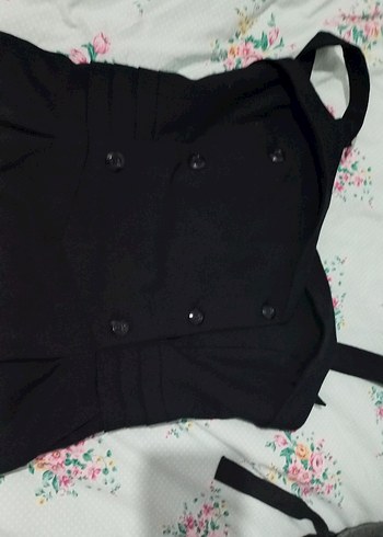 Siyah Midi Elbise - Görsel 5