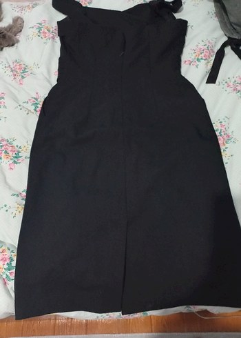 Siyah Midi Elbise - Görsel 2