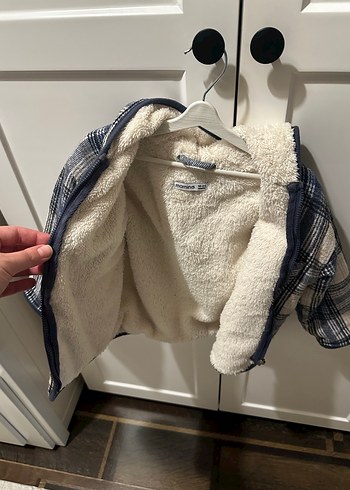 Ekose Desenli Gri Erkek Çocuk Kaban - Görsel 4