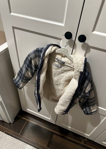 Ekose Desenli Gri Erkek Çocuk Kaban - Görsel 3